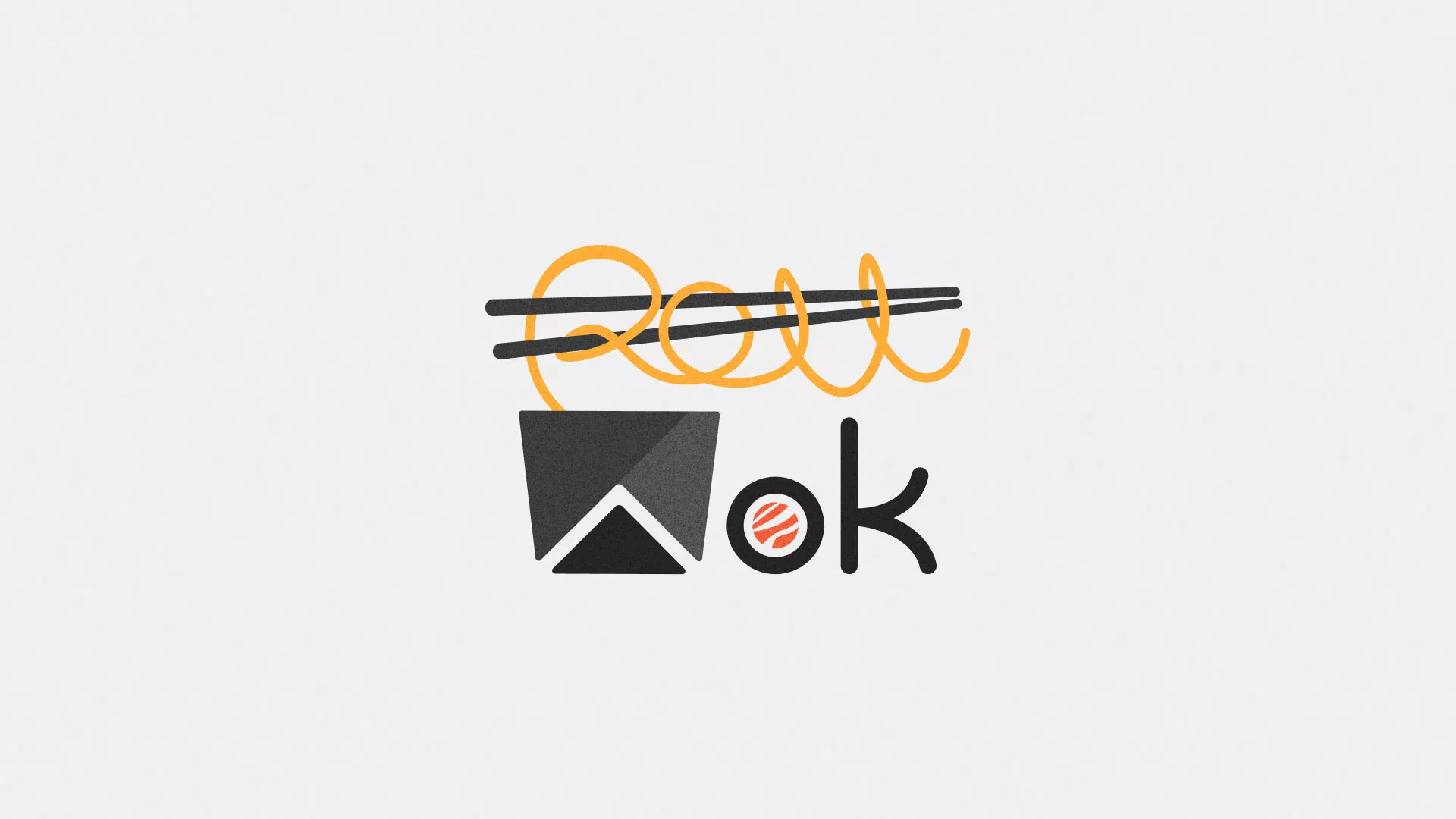Разработка логотипа суши-бара «Roll Wok Club» в Дзержинске